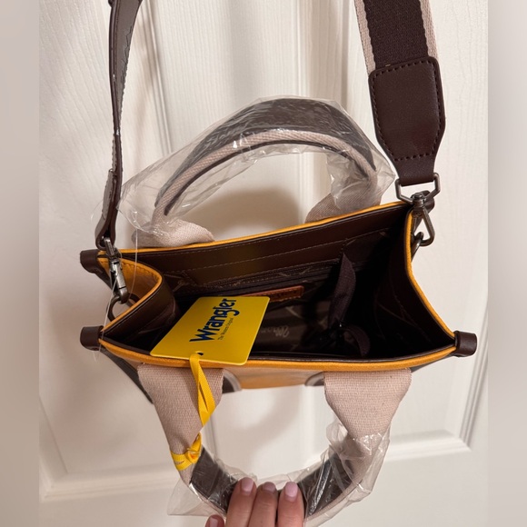 Wrangler Crossbody in Yellow and Brown - Picture 2 of 3